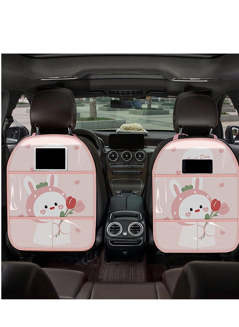 SYOSI Backseat Car Organizer Car Backseat Organizer Protector Kick Mats for Kids Stain Resistant Back Seat Protector Car Organizer with Storage Pockets for SUV Minivan 1PCS - Image 5