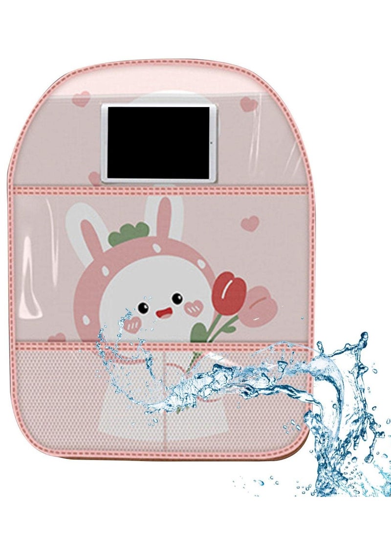 SYOSI Backseat Car Organizer Car Backseat Organizer Protector Kick Mats for Kids Stain Resistant Back Seat Protector Car Organizer with Storage Pockets for SUV Minivan 1PCS - Image 2