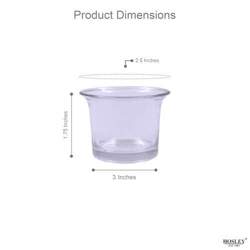 Hosley® Votive Tealight Glass Candle Holder|Clear Glass Tealight Candle Holder Perfect for Home Decor, Birthday, Wedding, Parties, Gifting|4.5 cm Diameter(Pack of 4, 4.5 cm Long Each) - Image 5