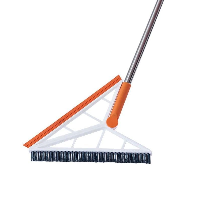 Crobat 3 in 1 Floor Brush with Scraper Floor Scrub Brush Swivel Detachable Floor Brush for Bathroom Patio Kitchen Wall Crack Cleaning Brush Multicolor