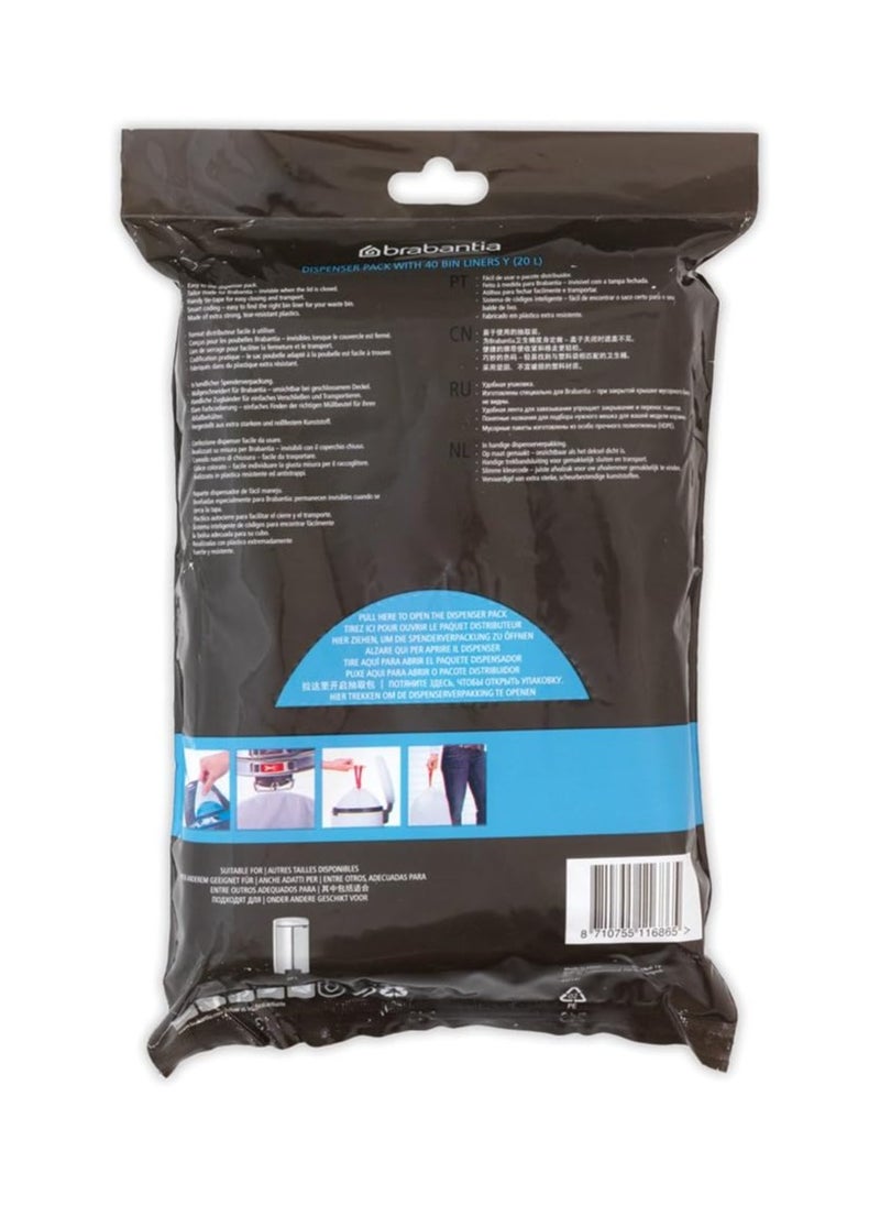 Brabantia Bin Liner E, 20L, 40 Bags - pzsku/ZAB8291DF28052C908EA5Z/45/_/1718465953/51e08db5-3361-4b28-a02f-22e3a00f9a29