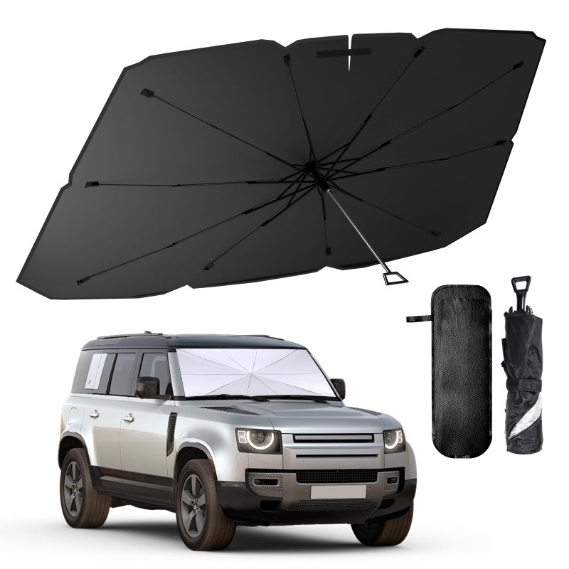 helloleiboo 5 Foldable Car Windshield Sun Shade Umbrella360 Rotating Sunshade for Car Windshield Front Window Reflective Heat Automotive Interior Sun Protection for Cars Trucks