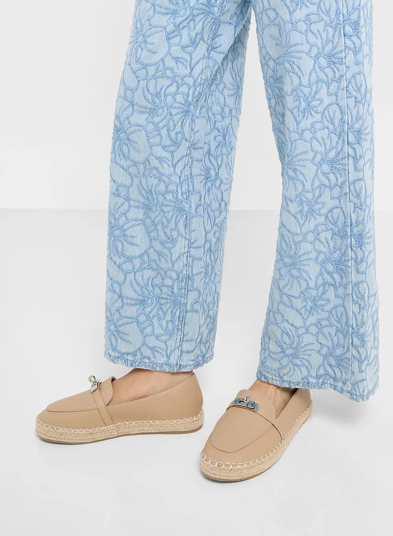 ELLA Nude Loafer Style Espadrille for Women | Best Price UAE