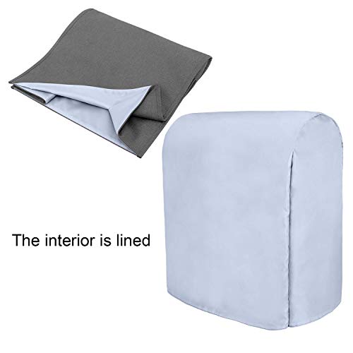 LUXJA غطاء غبار لوكجا متوافق مع خلاط قائم سعة 6-8 لتر، غطاء قماشي مع جيوب لخلاط قائم وإكسسوارات إضافية (متوافق مع خلاط قائم سعة 6-8 لتر)، رمادي - Image 5