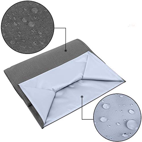 LUXJA غطاء غبار لوكجا متوافق مع خلاط قائم سعة 6-8 لتر، غطاء قماشي مع جيوب لخلاط قائم وإكسسوارات إضافية (متوافق مع خلاط قائم سعة 6-8 لتر)، رمادي - Image 4