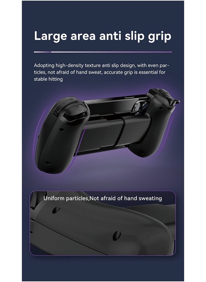 D8 Wireless Bluetooth Game Controller - Stretchable Handle, Dual Hall Sensors, Vibration, and RGB Lighting