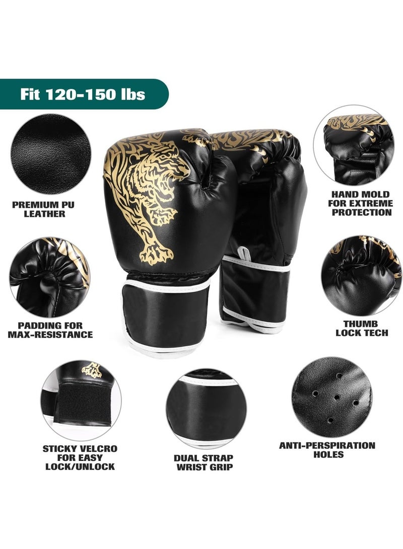 YOUWE7 Punching Bag Set for Adults, 4FT PU Heavy Boxing Bag with 12OZ Boxing Gloves, Hand Wraps, Hanging Chains for MMA Karate Kickboxing Martial Art Home Gym Trainging - Unfilled - Image 3