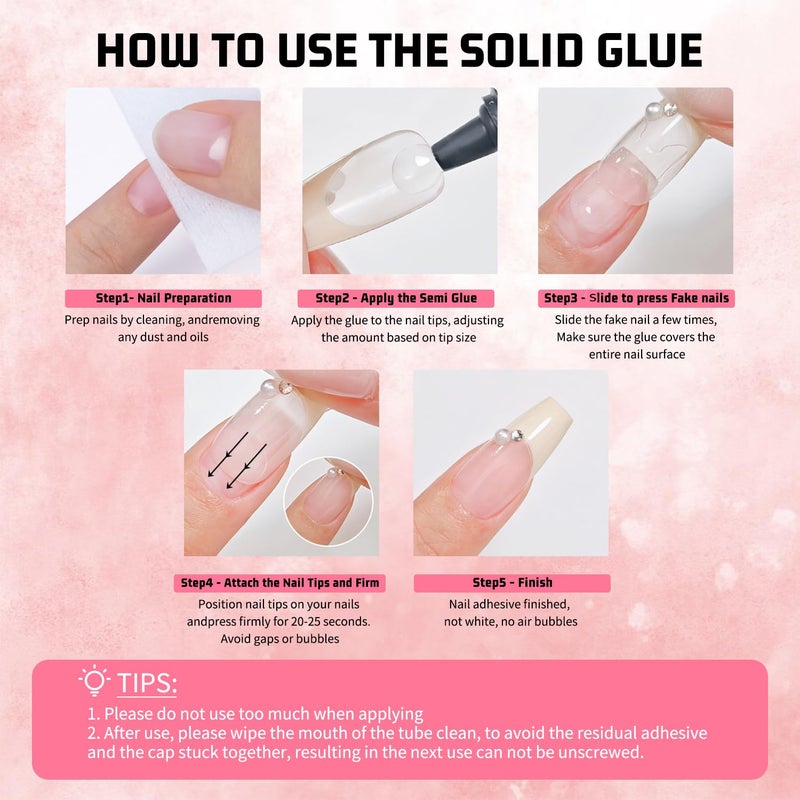 MAGIC ARMOR 2 x 15g Semi Solid Nail Glue for Press On Nail, No Need for UV Lamp Super Strong Nail Glue Quick Drying Gel Long Lasting for Fake Acrylic Nails - Image 5
