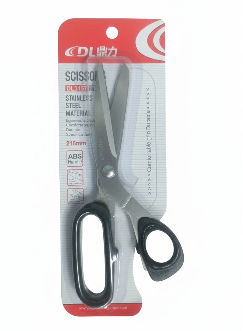 دي ال مقص DL3157 من الفولاذ المقاوم للصدأ بمقبض ABS مقاس 215 مم
