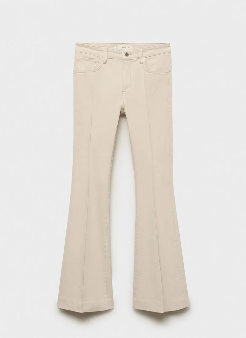 مانجو جينز واسع بخصر متوسط