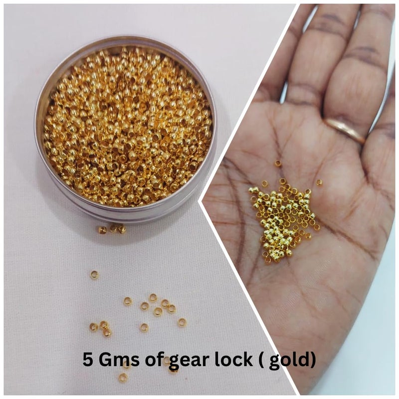 Bharat Gear WireTiger WireGold Silver 5gm Gear Lock Gold Silver Beading Wire Combo Pack for Craft Jewellery Making Earring Necklace DIY Projects  - Image 4