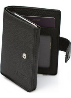 Abess Card Holder Wallet , Luxury Leather Mechanism Wallet Card Holder  - Image 4