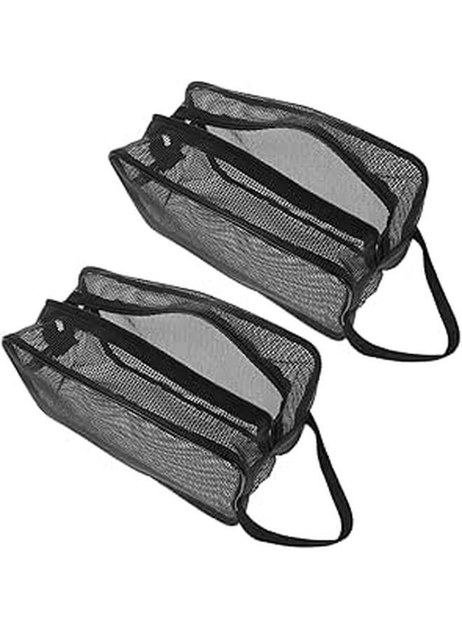 Medium Size Travel Makeup Bag And Mesh Toiletry Organizer Quick Drying Large Capacity Handheld Design - Image 1