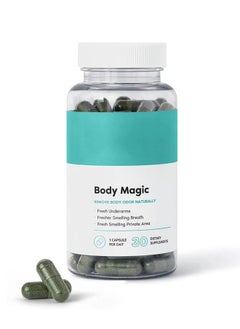 Body Merry Chlorophyll Body Magic 30 Capsules, Remove Body Odor Naturally, Fresh Underarms, Breath and Private Area Smelling, Chlorophyll Remove Body Odor Capsules, Dietary Supplements  - Image 1