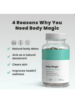 Body Merry Chlorophyll Body Magic 30 Capsules, Remove Body Odor Naturally, Fresh Underarms, Breath and Private Area Smelling, Chlorophyll Remove Body Odor Capsules, Dietary Supplements  - Image 2