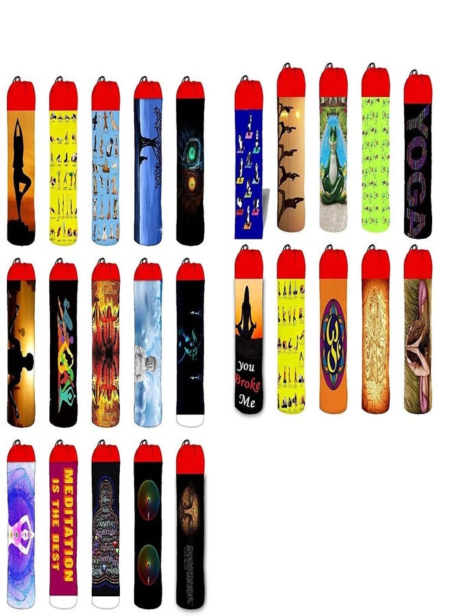 Active Elements Pack of 2 - Active Elements Waterproof Printed Yoga mat Cover/Bag for Standard Size of Yoga Mats. Pack of Two - Any Design from Collection (3)