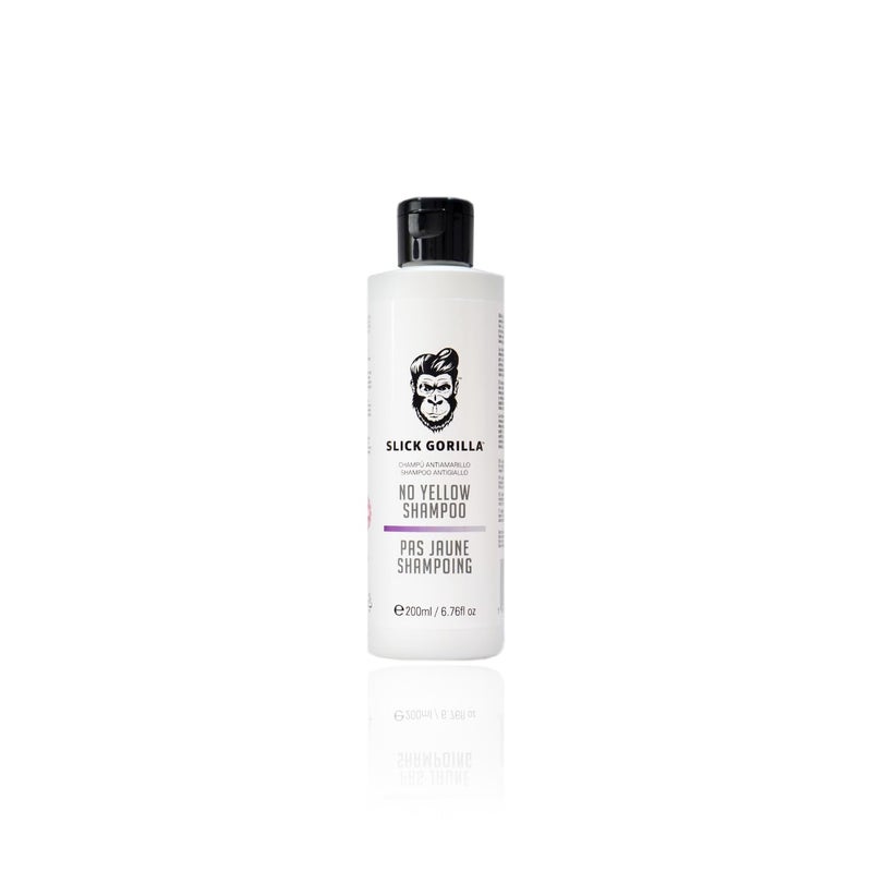 Slick Gorilla No Yellow Shampoo 200ml / 6.76 FL OZ | Purple Toner for Color-Treated Blonde, Silver, Gray Hair | Anti-Brass Brightening Formula to Fade Yellow Tones & Enhance Ash Blonde - Image 1