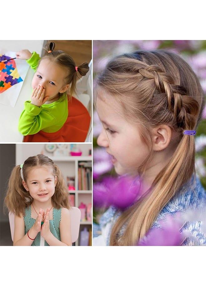 SenRan 200 PCS No Crease Small Hair Ties for Baby Girls - Elastic Gentle Hair Ponytail Holders for Infants, Toddlers & Kids - Multi-Color Soft Hair Accessories for Delicate Hair - Image 2