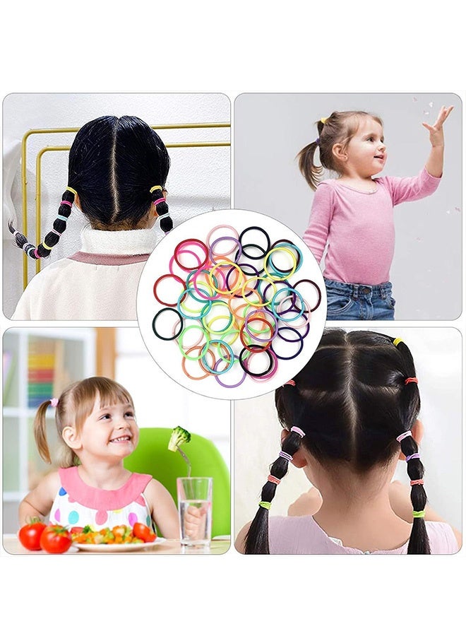 SenRan 200 PCS No Crease Small Hair Ties for Baby Girls - Elastic Gentle Hair Ponytail Holders for Infants, Toddlers & Kids - Multi-Color Soft Hair Accessories for Delicate Hair - Image 3