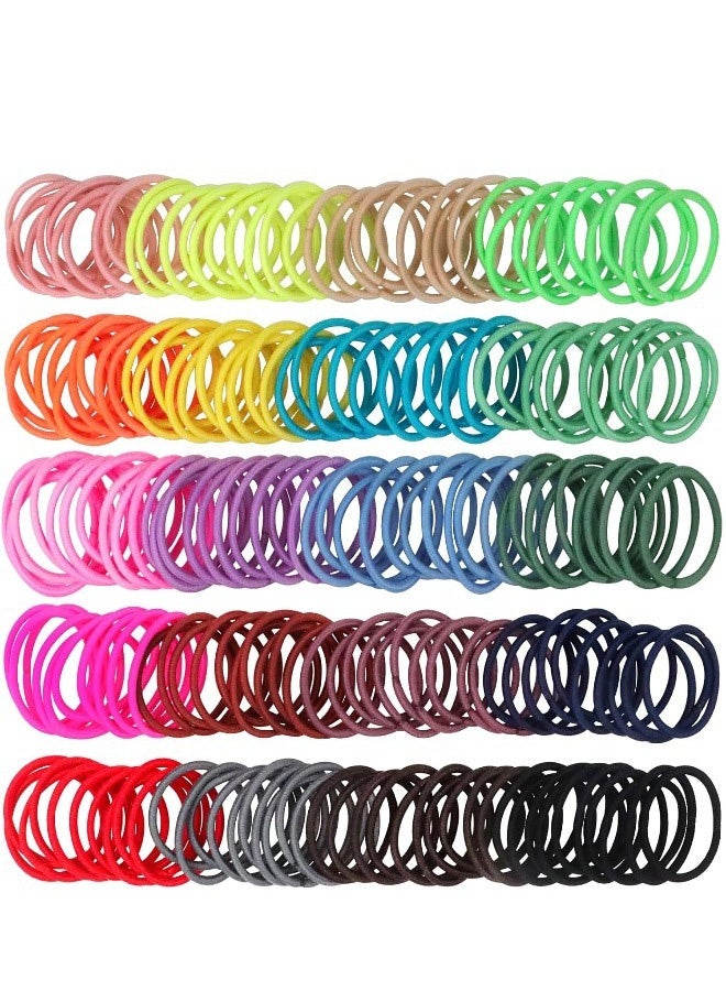 SenRan 200 PCS No Crease Small Hair Ties for Baby Girls - Elastic Gentle Hair Ponytail Holders for Infants, Toddlers & Kids - Multi-Color Soft Hair Accessories for Delicate Hair - Image 4