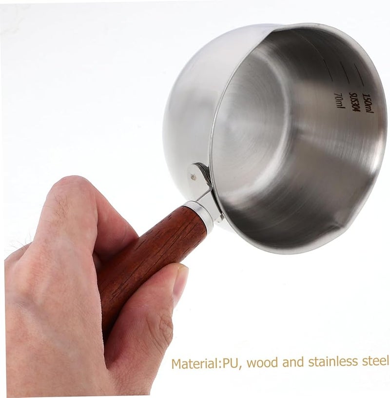 أونومور قدر فولاذي مقاوم للصدأ بالحث، قدر حليب صغير، موفر للطاقة وسهل التنظيف - Image 5