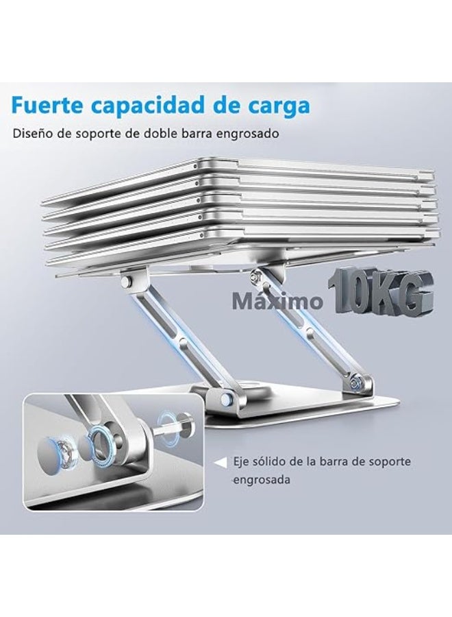 Laptop Cooler & Stand – 360° Rotatable, Height Adjustable & Ventilated Base for 10–15 inch Laptops & Tablets - Image 3