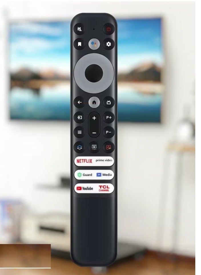 TIGER Replacement TCL Remote Control RC902V for TCL Android TV – Compatible with Mini-LED, QLED, 4K UHD Smart TV Models, Quick Access to Netflix, Prime Video, YouTube, TCL Channel, Guard & More  - Image 1