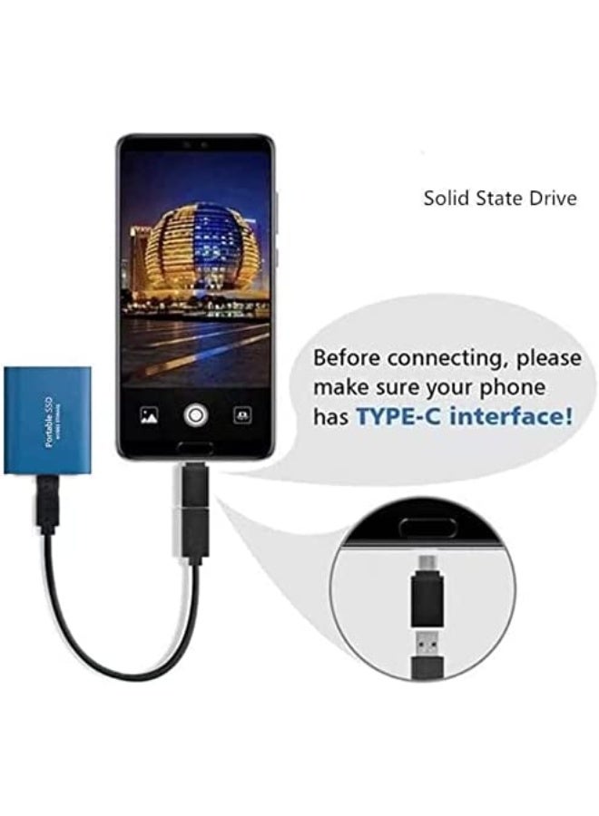 2TB Portable External SSD, 2000GB USB 3.1 High Speed Data Transfer, Computer Backup Drive Support Data Storage Transfer, USB C Mini Portable External Solid State Drive for PC/Laptop/Phones and More - Image 5
