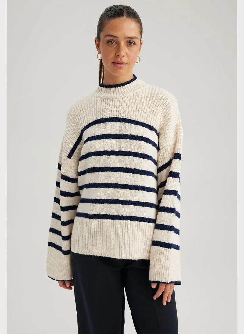 DeFacto Zip Stripe Detail Sweater