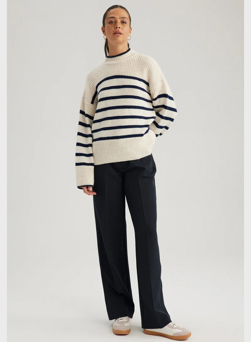 DeFacto Zip Stripe Detail Sweater