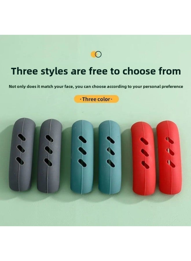 Silicone Pot Handle Cover High Temperature Resistant Wear Resistant Pot Cover Gloves Casserole Steamer Soup Pot Handle Heat Insulation Anti-scalding Handle-Color:Anti-scald Pot Handle Cover: 4 Pieces  - Image 5