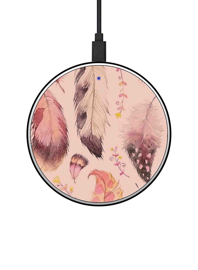 ثيودور شاحن لاسلكي سريع رفيع للغاية بقدرة 15 وات متعدد الألوان