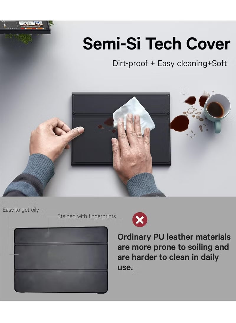 Keyboard Case for Samsung Galaxy Tab A9 Plus 11-inch 2023, 7-color backlit touchpad keyboard, anti-smudge protective cover with S pen holder, detachable keyboard for Galaxy Tab A9+ 11, - Image 2