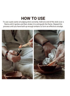 The Jasmin Store Palo Santo 6 Stick for Home Relaxation And Cleansing High Resin Spiritual Cleansing Palo Santo Matches from Peru Wild Harvested Smudging Sticks (6 Sticks)  - Image 3