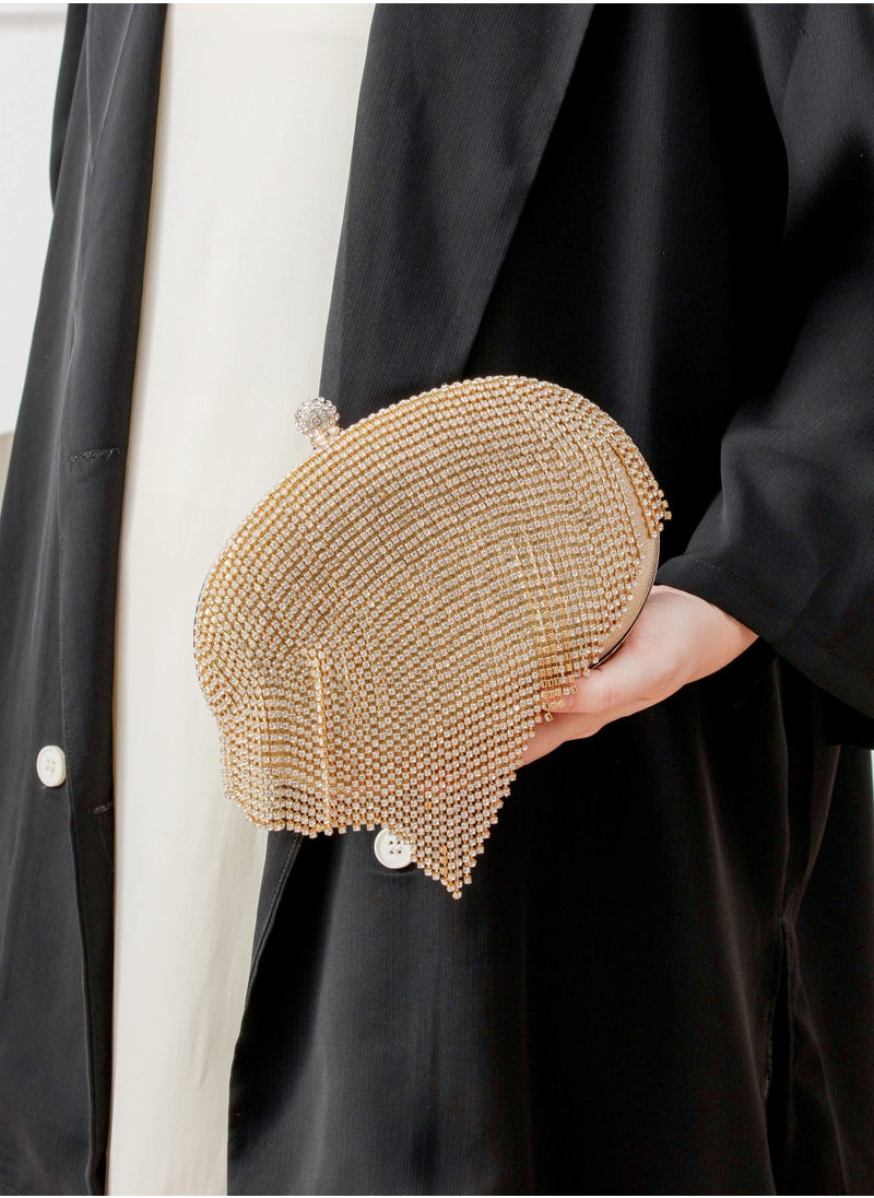 Generic - Women's Handmade Rhinestone Clutch Evening Bag Purse Suitable for Party Prom Wedding - Image 1