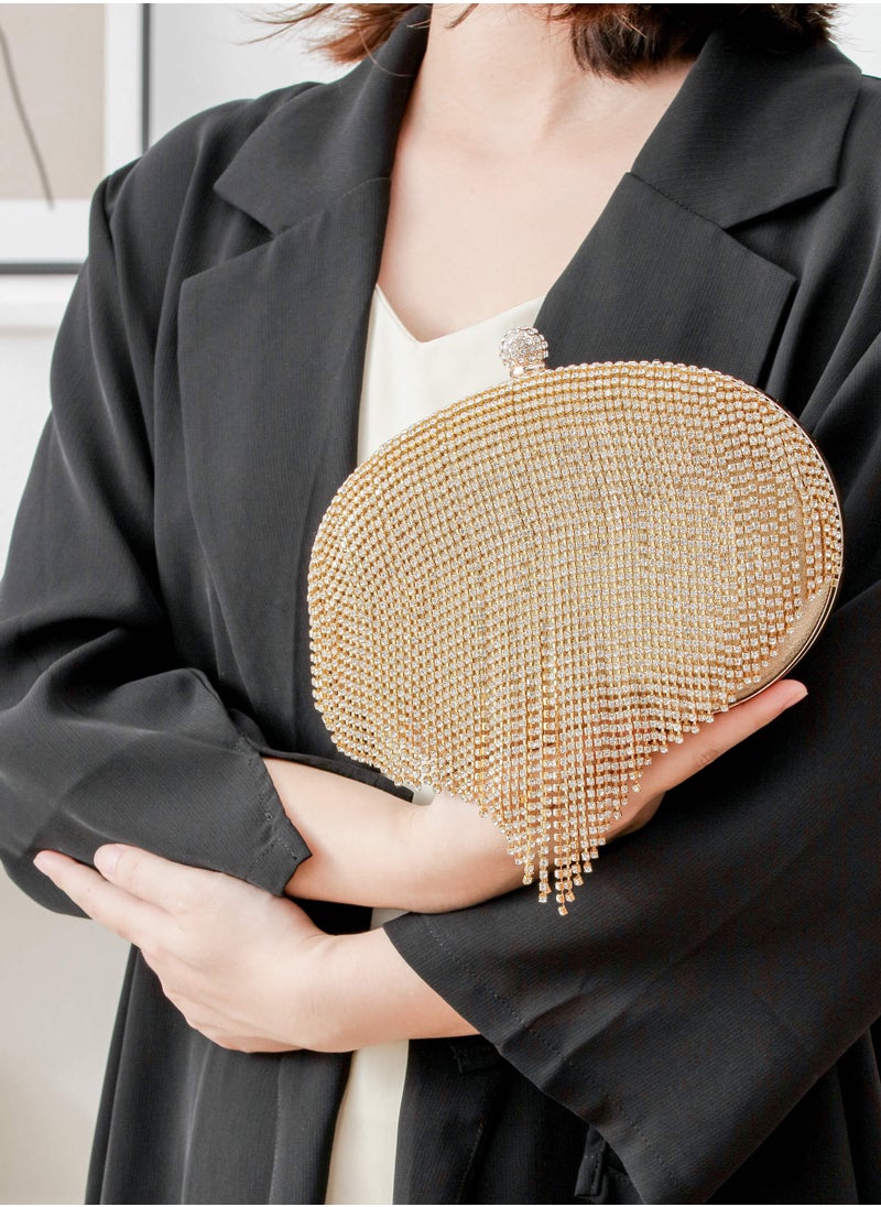 Generic - Women's Handmade Rhinestone Clutch Evening Bag Purse Suitable for Party Prom Wedding - Image 1
