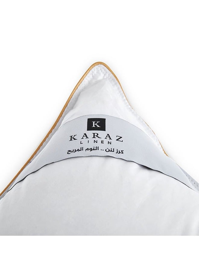 كرز لنن وسادة الريش الطبيعي | الفئة الماسية اللينة - Image 4