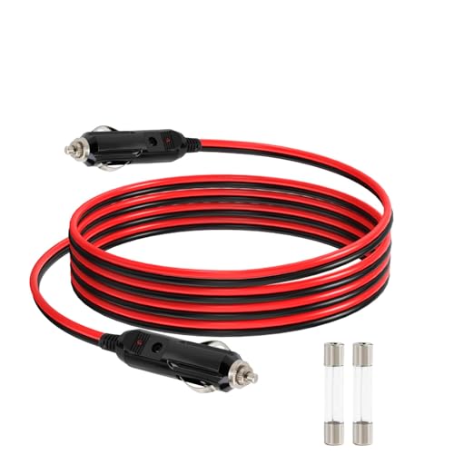 ELFCULB Male to Male Cigarette Lighter Cord 14AWG 12V Car Cigarette Lighter Plug Extension Cable for Vehicles RV Boats5FT - Image 1