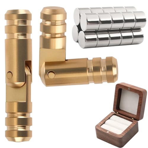 MEILLYOCEAN Brass Hidden Hinges Set, 25 Cylinder Hinges (4x17mm) with 25 Magnets (4x3mm), 270 Degree Folding,for Mini Jewelry Box, Music Box, DIY Woodworking Projects - Image 1