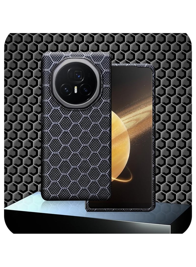 General Case for Honor Magic V3 (2024),Honeycomb Texture Kevlar Aramid Fiber Magnetic Phone Case,Compatible with Car Mount & Wireless Charging,Ultra-thin Protective Hard Cover  - Image 2