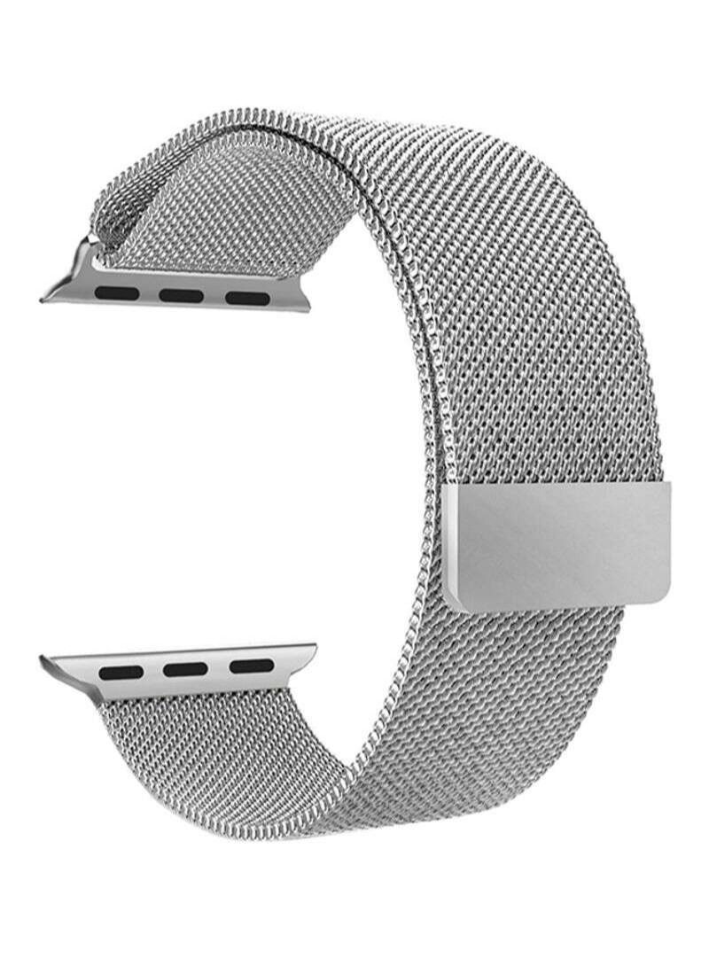 بورتوني سوار من الستانلس ستيل لساعة أبل 38 ملم