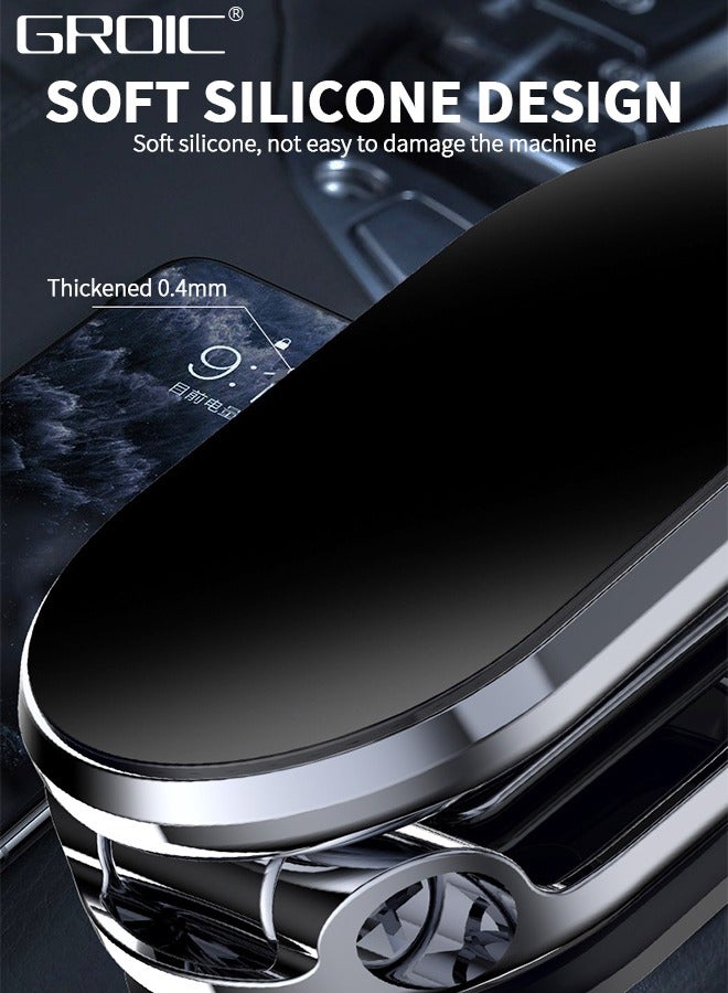 GROIC Magnetic Phone Holder for Car Alloy Folding Magnetic Car Phone Support Car Magnetic Phone Mount 360° Rotation Magnetic Cell Phone Stand Dashboard Car Mount for All Phone  - Image 5