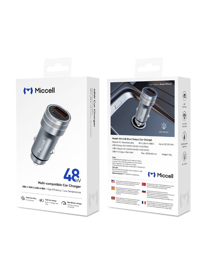 MICCELL 48W MULTI COMPATIBLE CAR CHARGER - Image 1