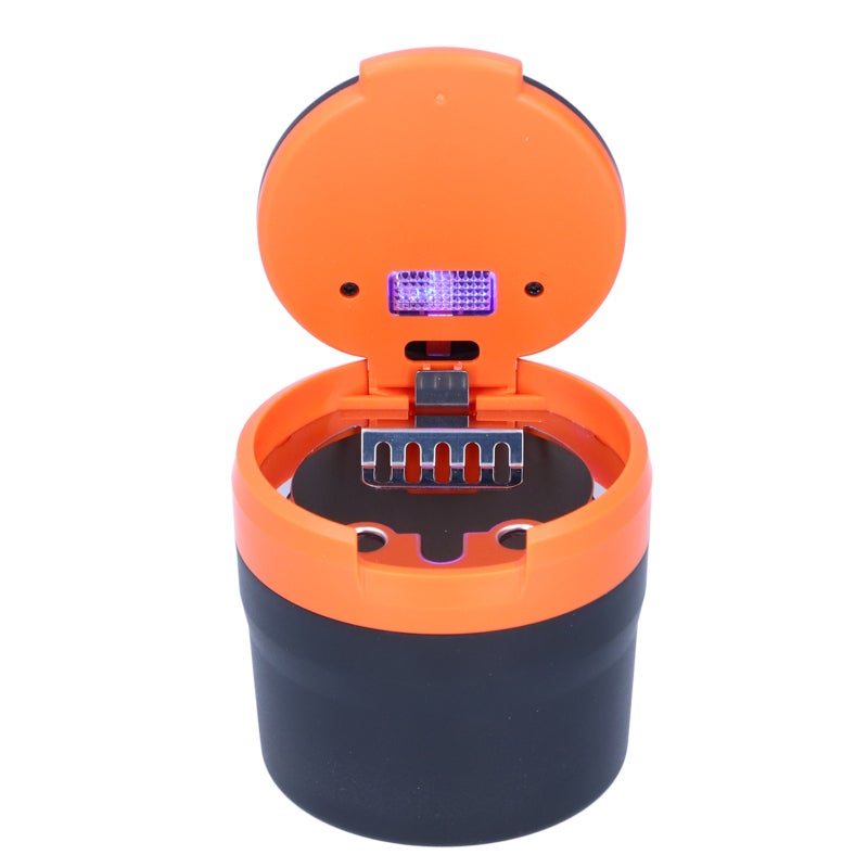 Car Ashtray with LED Light Lid - Stainless Steel Portable Ash Cup for Auto Office Home Use - Image 3