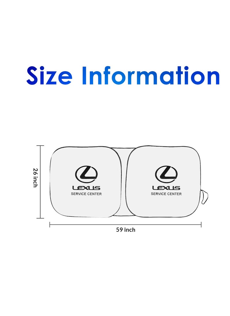 LEXUS - Car Sun Shade UV Rays and Heat Protector Sun Visor Foldable Keep Your Vehicle Cool Blocks UV Rays, Car Windshield Sunshade-Lexus - Image 1
