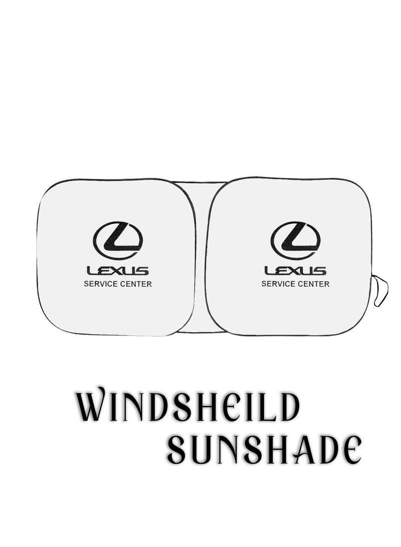 ليكساس واقي شمس للسيارة يحمي من الأشعة فوق البنفسجية والحرارة، واقي شمس قابل للطي يحافظ على برودة سيارتك ويمنع الأشعة فوق البنفسجية، واقي شمس للزجاج الأمامي للسيارة - لكزس - Image 3