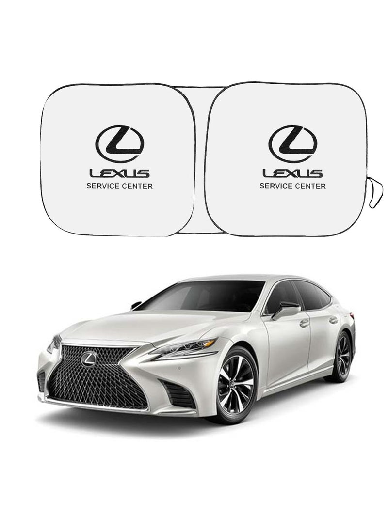 LEXUS - Car Sun Shade UV Rays and Heat Protector Sun Visor Foldable Keep Your Vehicle Cool Blocks UV Rays, Car Windshield Sunshade-Lexus - Image 1