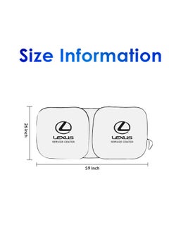 LEXUS Car Sun Shade UV Rays and Heat Protector Sun Visor Foldable Keep Your Vehicle Cool Blocks UV Rays, Car Windshield Sunshade-Lexus  - Image 5