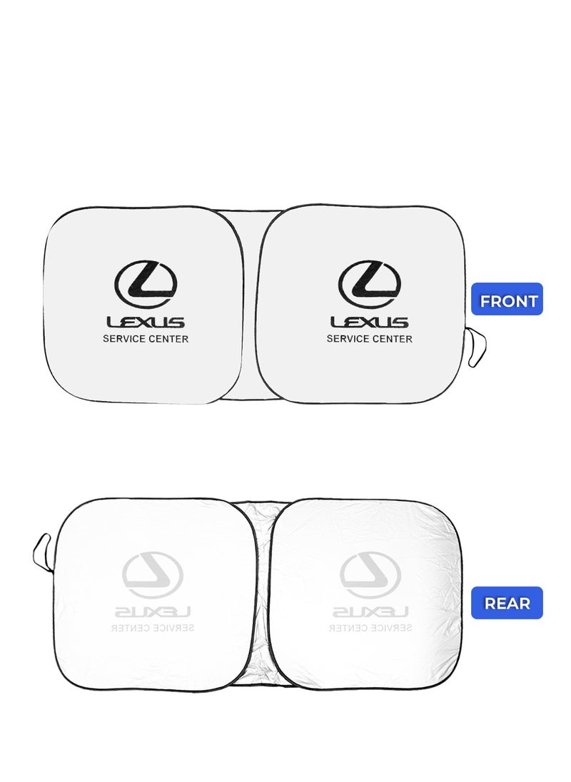 LEXUS - Car Sun Shade UV Rays and Heat Protector Sun Visor Foldable Keep Your Vehicle Cool Blocks UV Rays, Car Windshield Sunshade-Lexus - Image 1