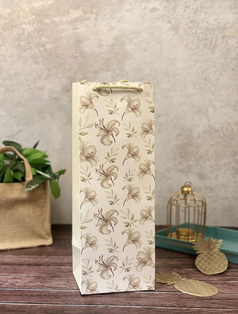 Dovetail Wine & Bottle Gifting Paper Carry Bags, Gifting For All Occasions, Parties - Diwali, Christmas, Anniversaries. House Warming, Size 13.5X5 Inchs, 250 GSM Art Card, 1 Bags Each of 5 Designs - Image 2